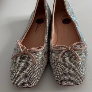 Matisse Silver Rhinestone Flats